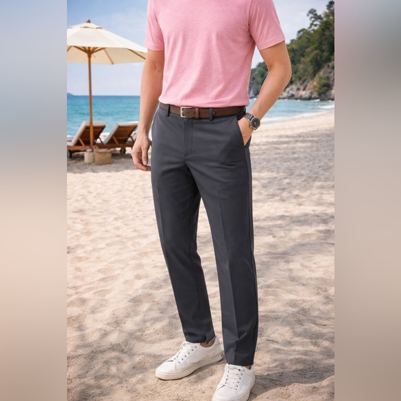 Kirkland Signature Men's Charcoal Chinos - Picture 2 of 4